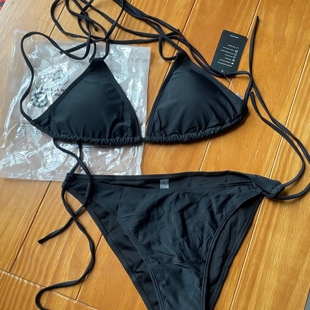 Black Triangle Bikini Set
